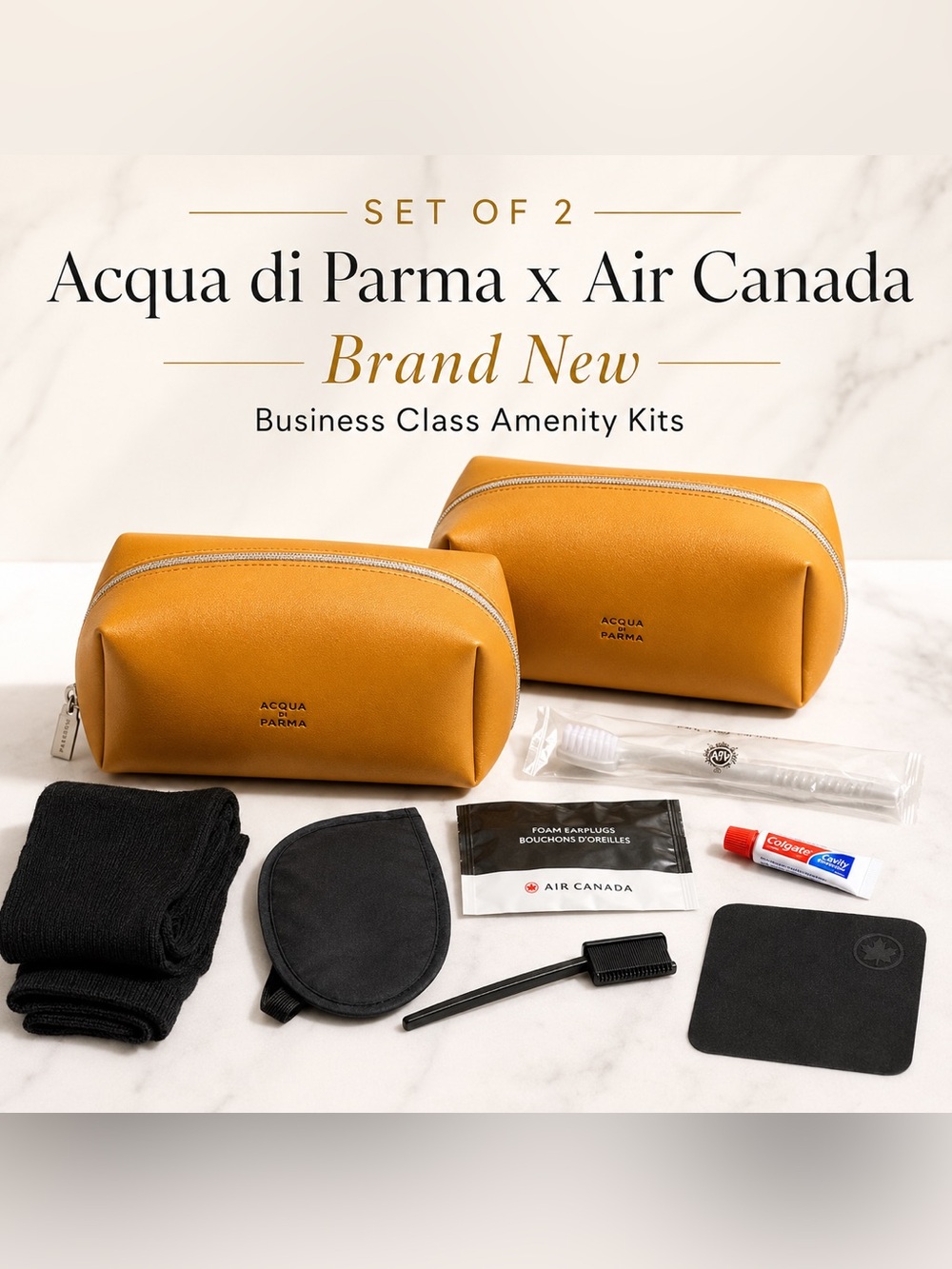 Set of 2 Air Canada x Acqua di Parma Business Class Amenity Kits